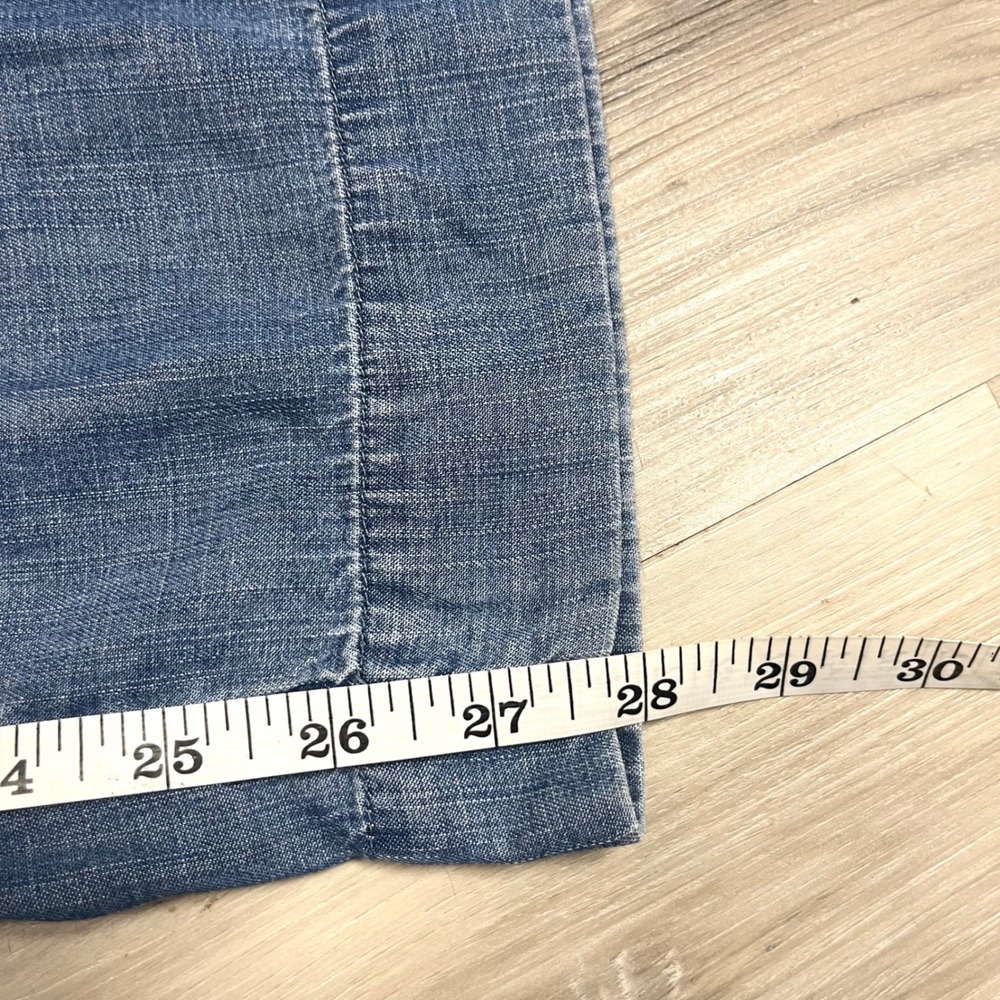 Quince Pants Women's Medium Indigo Pull-On Tencel Lyocell Chambray Wide Leg - Picture 7 of 7
